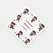 Ninja-Kindergeburtstag Serviette (Ecke)