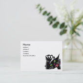 Ninja kitten - eine Katze mit Einstellung Visitenkarte (Stehend Vorderseite)