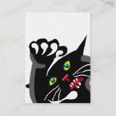Ninja kitten - eine Katze mit Einstellung Visitenkarte (Rückseite)
