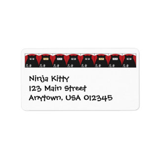 Ninja Kitty Address Label Adressaufkleber