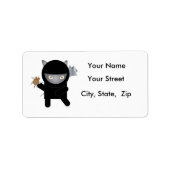 Ninja Kitty Address Labels Adressaufkleber (Vorne)