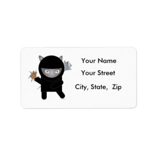 Ninja Kitty Address Labels Adressaufkleber
