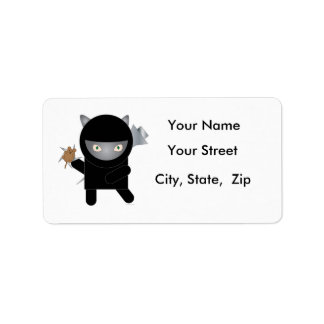 Ninja Kitty Address Labels Adressaufkleber