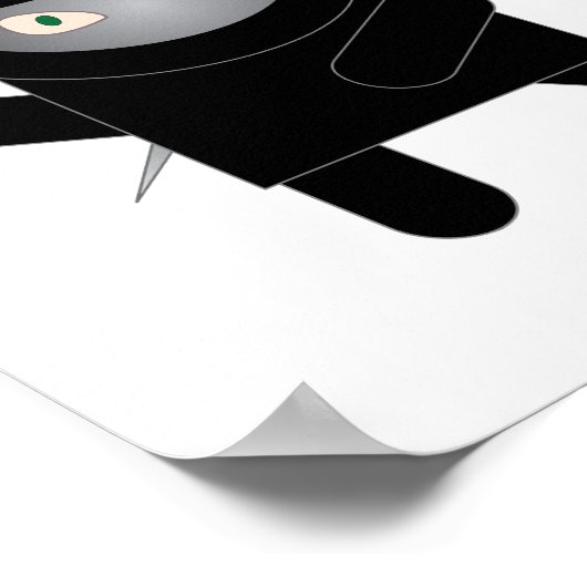 Ninja Kitty Cat Niedlich Mouse Poster (Ecke)