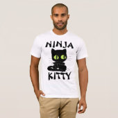 NINJA KITTY lustige Cat T - Shirt (Vorne ganz)