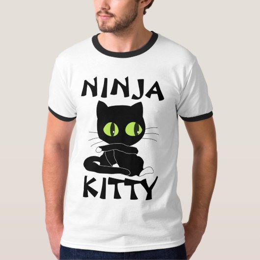 NINJA KITTY lustige Cat T - Shirt (Vorderseite)