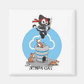 Ninja Kitty mit Mäusen Magnet (Vorne)