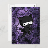 Ninja Kitty Postkarte (Vorne/Hinten)