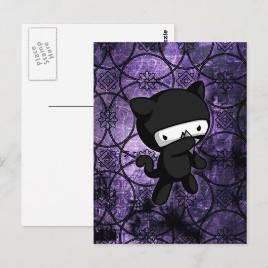 Ninja Kitty Postkarte (Vorne/Hinten)