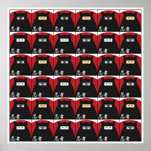 Ninja Kitty Print Large Poster (Vorne)