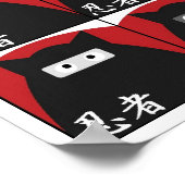 Ninja Kitty Print Large Poster (Ecke)