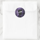 Ninja Kitty Runder Aufkleber (Tasche)