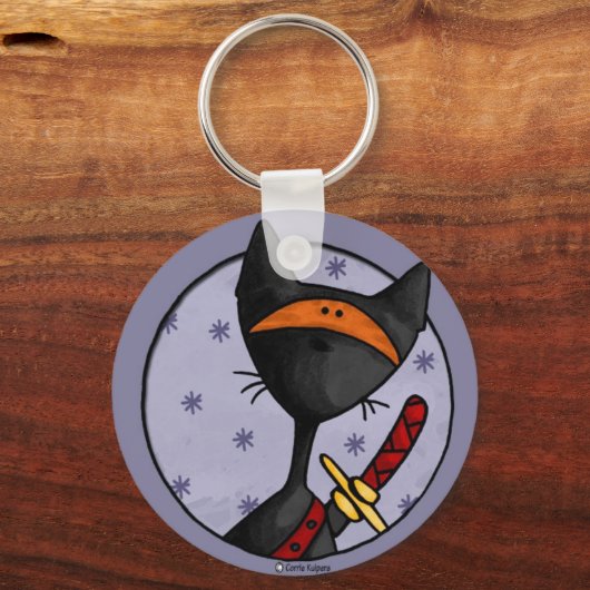 Ninja kitty Schlüsselanhänger (Vorderseite)