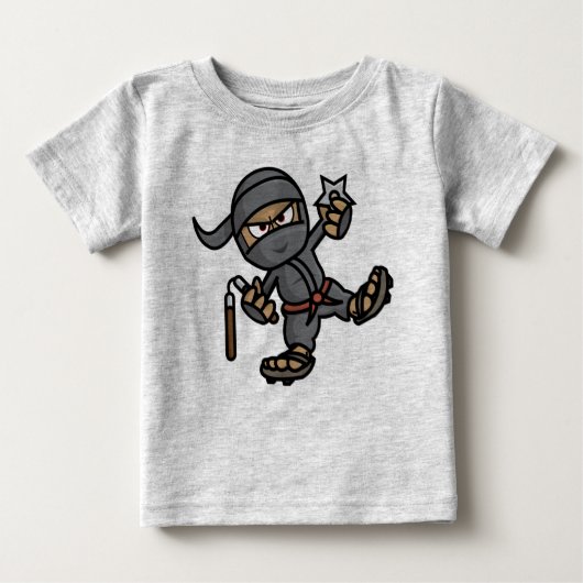 Ninja Kleinkind Long Sleeve Baby T-shirt (Vorderseite)