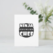 Ninja Koch Postkarte (Stehend Vorderseite)