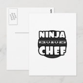 Ninja Koch Postkarte (Vorne/Hinten)