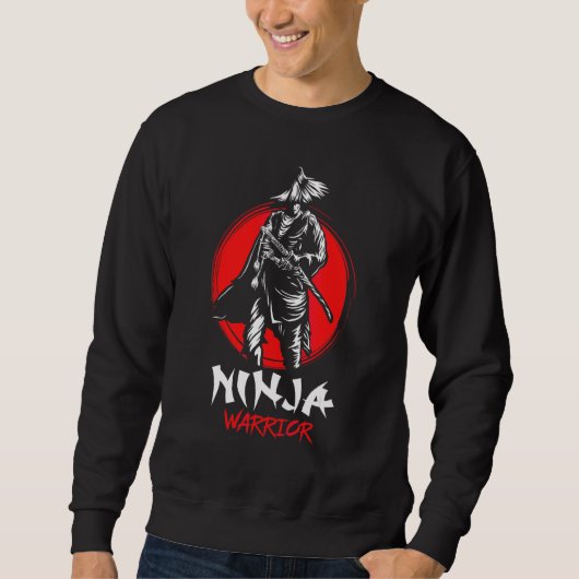 Ninja-Krieger Samurai Japanischer Blutfleck Katana Sweatshirt (Vorderseite)