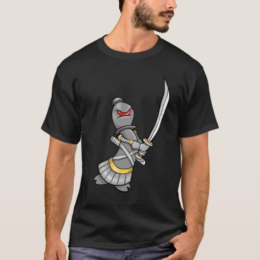 Ninja Krieger-SchachBishop T-Shirt (Vorderseite)