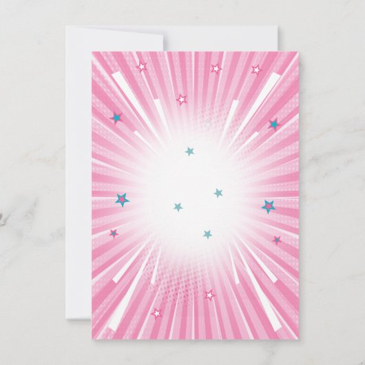 Ninja-Kriegermädchen Einladung (Rückseite)