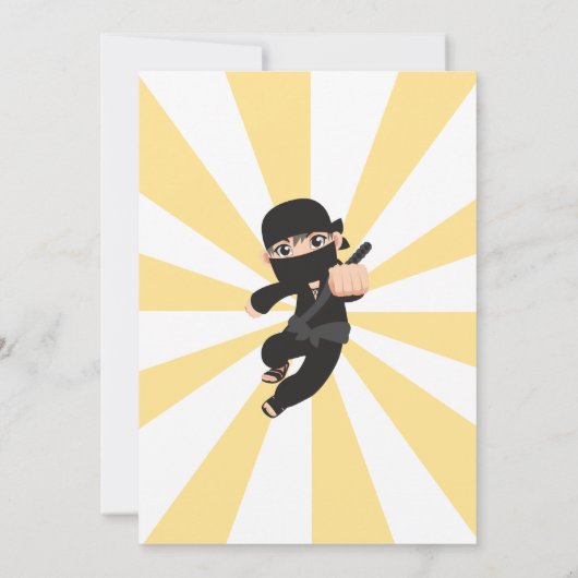 Ninja Kriegers-Karate-Kampfkunst-Einladung Einladung (Rückseite)