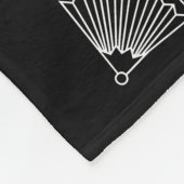 Ninja Künstlerischer Text auf schwarz Fleecedecke (Ecke)