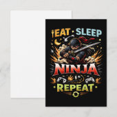 Ninja Lebensschleife Dankeskarte (Vorne/Hinten)