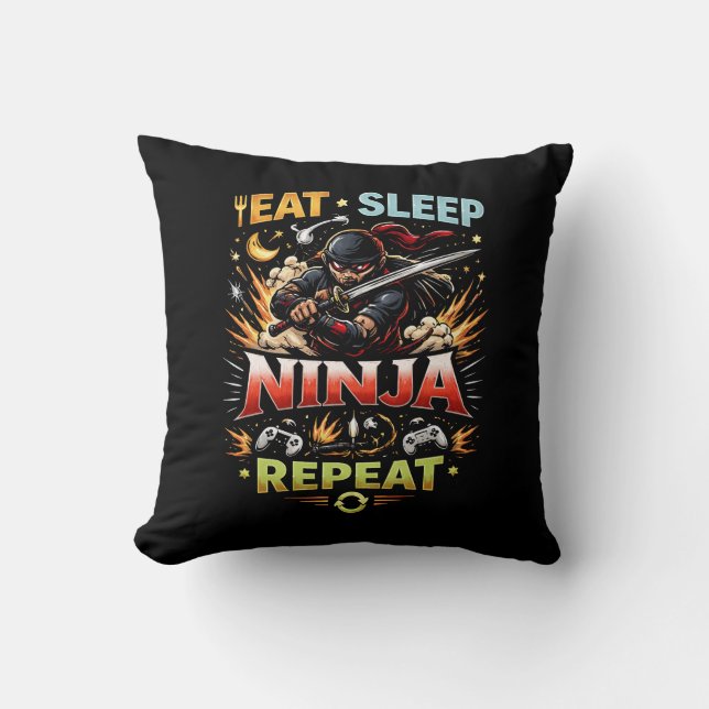 Ninja-Lebensschleife Kissen (Vorderseite)