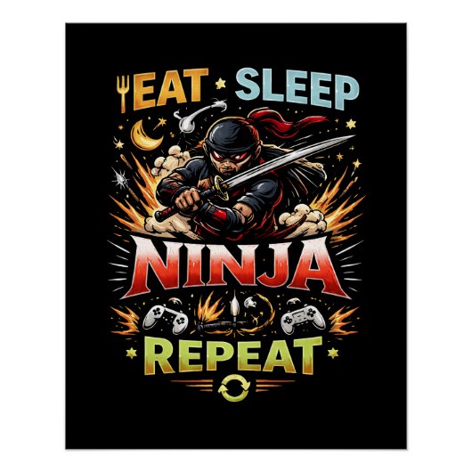 Ninja-Lebensschleife Poster (Vorderseite)