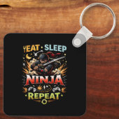 Ninja-Lebensschleife Schlüsselanhänger (Rückseite)
