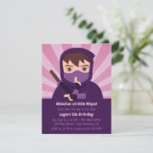 Ninja Lernen Ninjutsu Kindergeburtstag Party Einladung (Stehend Vorderseite)