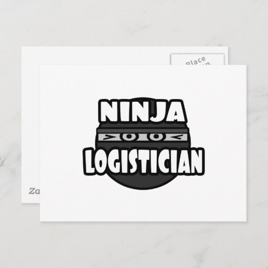 Ninja Logistikerin Postkarte (Vorne/Hinten)