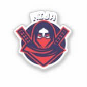 Ninja-Logo – Fettem Krieger-Emblem Aufkleber (Vorderseite)