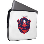 Ninja-Logo – Fettem Krieger-Emblem Laptopschutzhülle (Vorne Rechts)