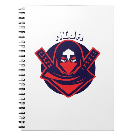 Ninja-Logo – Fettem Krieger-Emblem Notizblock (Vorderseite)