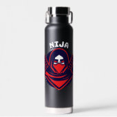 Ninja-Logo – Fettem Krieger-Emblem Trinkflasche (Vorne)