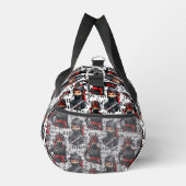 Ninja-Mädchen Anime mit Textmuster-Design Duffle Bag (Rechts)