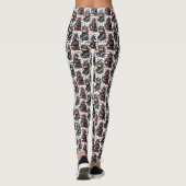 Ninja-Mädchen Anime mit Textmuster Design Leggings (Rückseite)