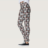 Ninja-Mädchen Anime mit Textmuster Design Leggings (Links)