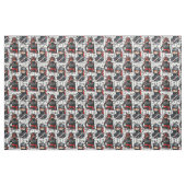 Ninja-Mädchen Anime mit Textmuster-Design Stoff (Fat Quarter (45,7 x 55,9 cm))