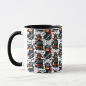 Ninja-Mädchen Anime mit Textmuster-Design Tasse (Links)