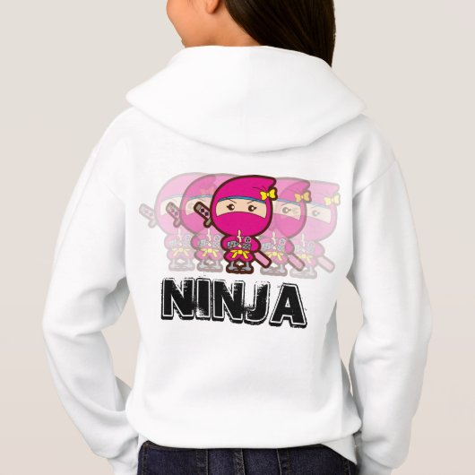 Ninja Mädchen Hoodie (Rückseite)