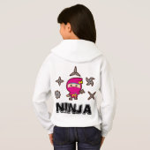 Ninja Mädchen Hoodie (Schwarz voll)