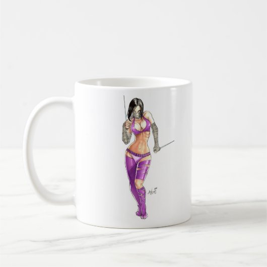 Ninja Mädchen Kaffeetasse (Links)