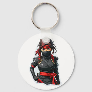 Ninja-Mädchen Schlüsselanhänger