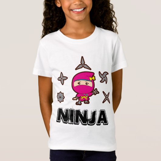 Ninja Mädchen T-Shirt (Vorderseite)
