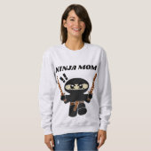 NINJA MAMA FUNNY T - SHIRT SWEATSHIRT (Vorne ganz)