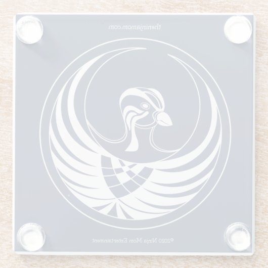 Ninja Mama Glass Untersetzer (Rückseite)