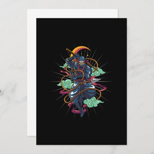 Ninja Manga Anime Japanese Manga Fans Gift Einladung (Vorne/Hinten)