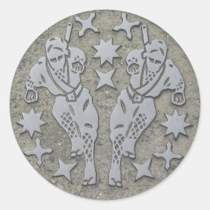 Ninja Manhole Runder Aufkleber