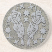 Ninja Manhole Sandstein Untersetzer (Vorne)